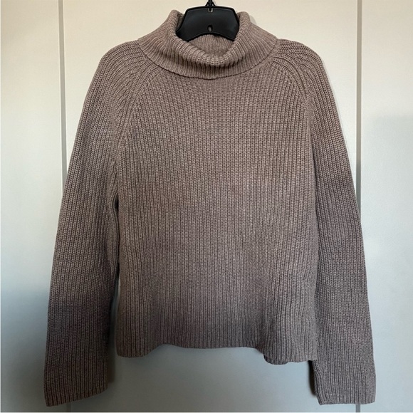 Set of 2 Sweaters- 100% Cotton Blue and Brown Turtleneck Sweaters - Picture 10 of 14